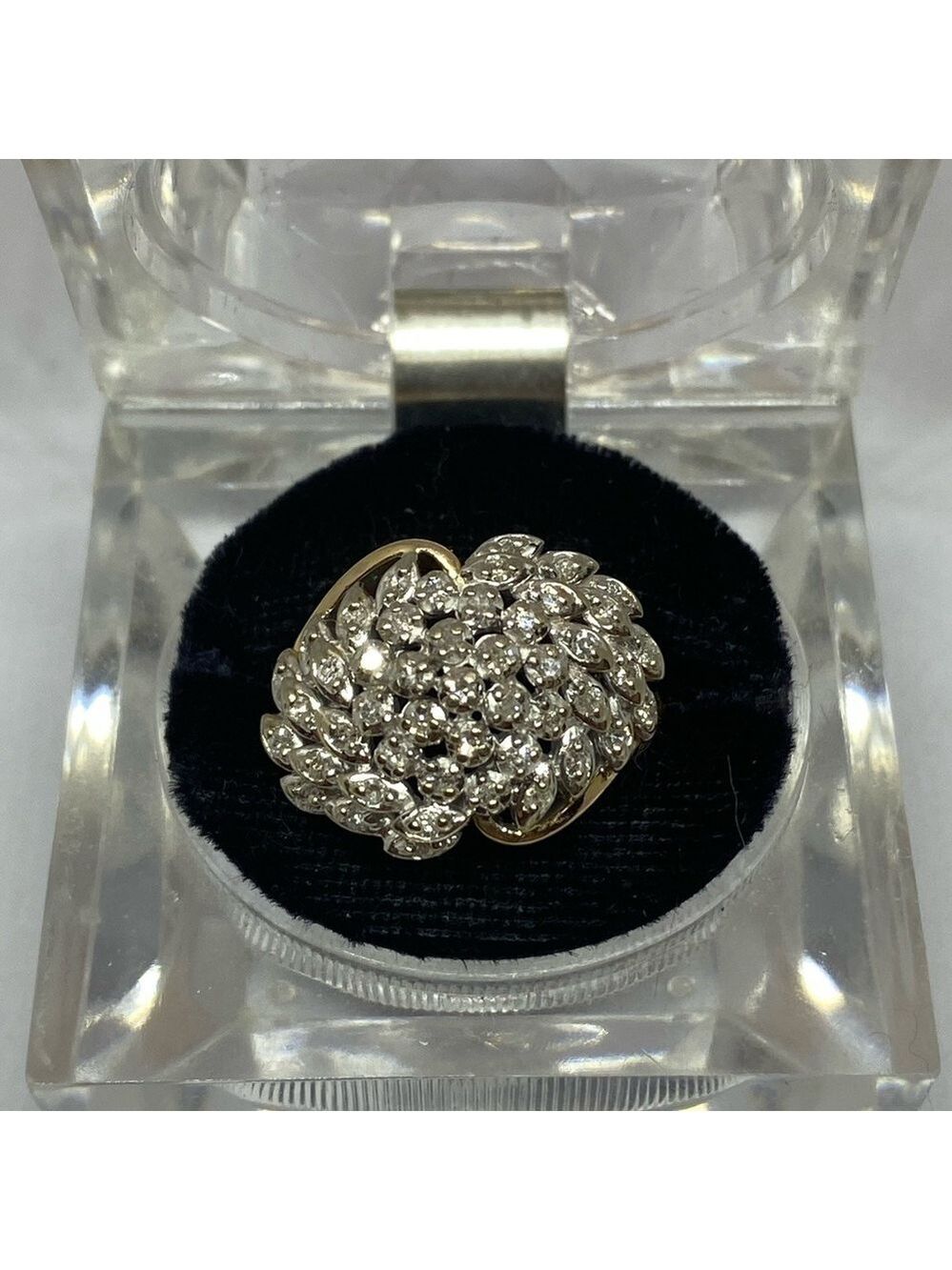 Jewelry-Genuine Diamonds ring. 14k gold, nearly a Karat in diamonds size 9 1/4
